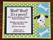 86 Report Dog Party Invitation Template Maker for Dog Party Invitation Template