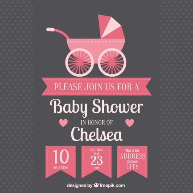 86 The Best Baby Shower Invitation Template Vector Now with Baby Shower Invitation Template Vector