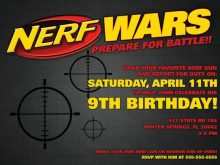 87 Adding Nerf War Birthday Invitation Template Formating for Nerf War Birthday Invitation Template