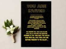 87 Best Star Wars Wedding Invitation Template in Word for Star Wars Wedding Invitation Template