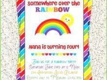 87 Blank Birthday Invitation Template Rainbow With Stunning Design with Birthday Invitation Template Rainbow