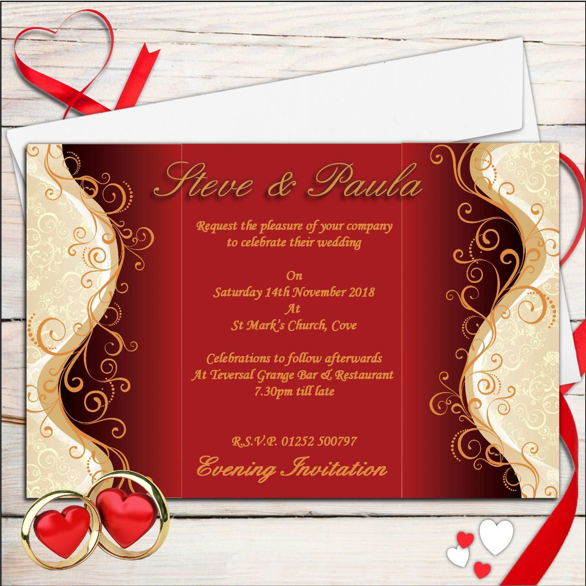 87 Creating Wedding Invitation Templates Red And Gold Layouts for Wedding Invitation Templates Red And Gold