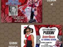 87 Free Printable Harley Quinn Birthday Invitation Template Templates by Harley Quinn Birthday Invitation Template