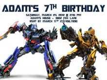87 Printable Transformers Birthday Invitation Template PSD File with Transformers Birthday Invitation Template