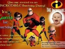 87 Report Incredibles Birthday Invitation Template For Free with Incredibles Birthday Invitation Template