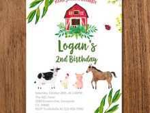 87 The Best Farm Animal Birthday Invitation Template Maker for Farm Animal Birthday Invitation Template