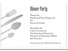 Formal Dinner Party Invitation Template