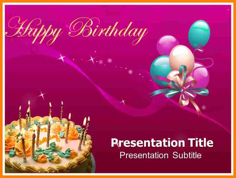 Birthday Invitation Template Powerpoint Cards Design Templates