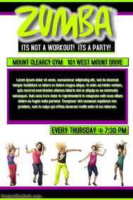 88 Blank Zumba Party Invitation Template in Word for Zumba Party Invitation Template
