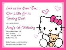 88 Creating Hello Kitty Birthday Invitation Card Template Free Layouts by Hello Kitty Birthday Invitation Card Template Free