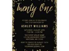88 Format Birthday Invitation Template Black And Gold PSD File for Birthday Invitation Template Black And Gold