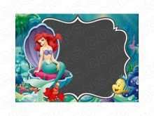 88 Format Little Mermaid Blank Invitation Template in Word for Little Mermaid Blank Invitation Template
