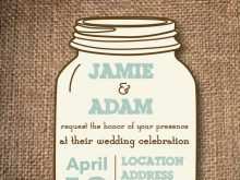 88 Format Mason Jar Wedding Invitation Template in Photoshop by Mason Jar Wedding Invitation Template