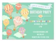 88 Free Hot Air Balloon Birthday Invitation Template in Photoshop by Hot Air Balloon Birthday Invitation Template