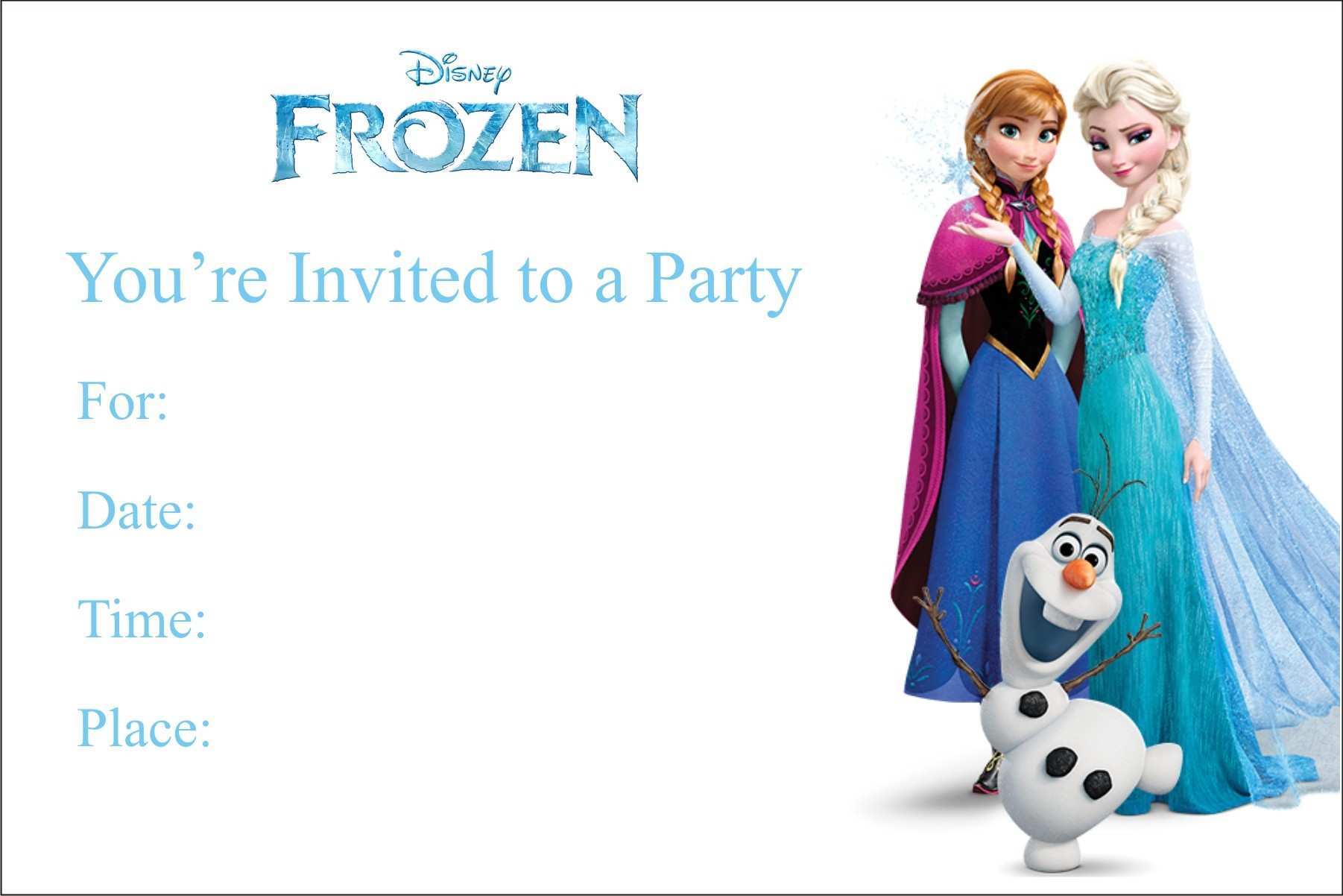 88 Printable Frozen Party Invitation Template Download For Free By Frozen Party Invitation Template Download Cards Design Templates