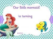 88 Printable Little Mermaid Blank Invitation Template Formating by Little Mermaid Blank Invitation Template