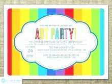 88 Report Art Party Invitation Template Free Now for Art Party Invitation Template Free