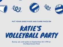 88 Report Volleyball Party Invitation Template Templates with Volleyball Party Invitation Template
