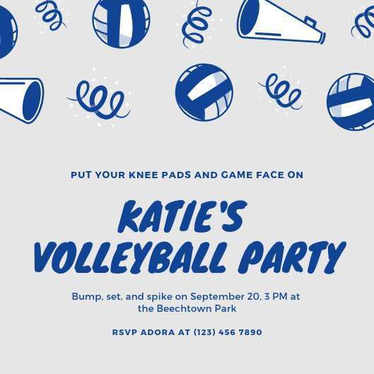 88 Report Volleyball Party Invitation Template Templates with Volleyball Party Invitation Template