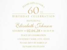 88 Standard Elegant 60Th Birthday Invitation Templates With Stunning Design with Elegant 60Th Birthday Invitation Templates