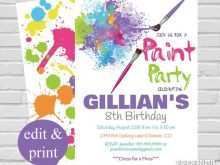 88 The Best Paint Party Invitation Template Free Formating by Paint Party Invitation Template Free