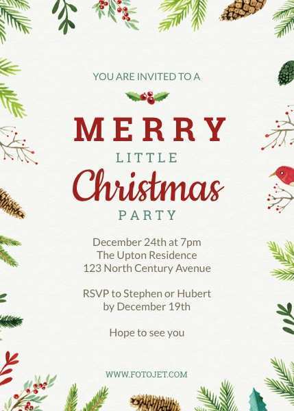 88 Visiting Christmas Party Invitation Template Now by Christmas Party Invitation Template