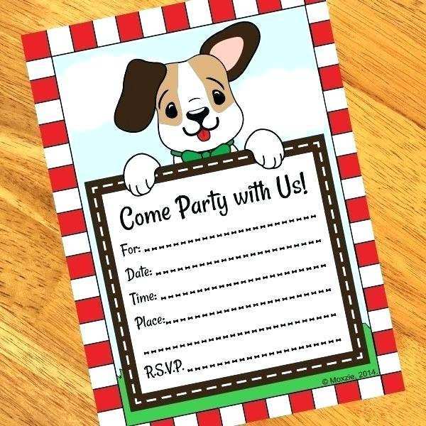 89 Adding Dog Party Invitation Template in Word by Dog Party Invitation Template