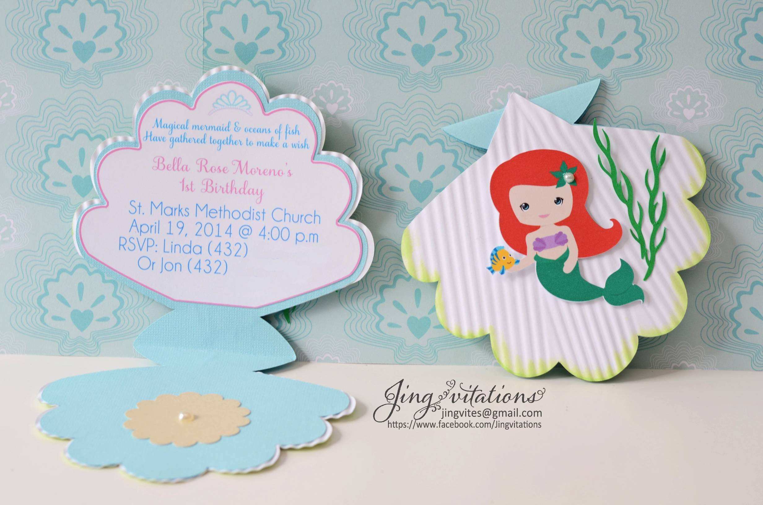 89 Format Mermaid Party Invitation Template Now for Mermaid Party Invitation Template