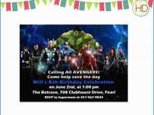 89 How To Create Avengers Birthday Invitation Template Formating by Avengers Birthday Invitation Template