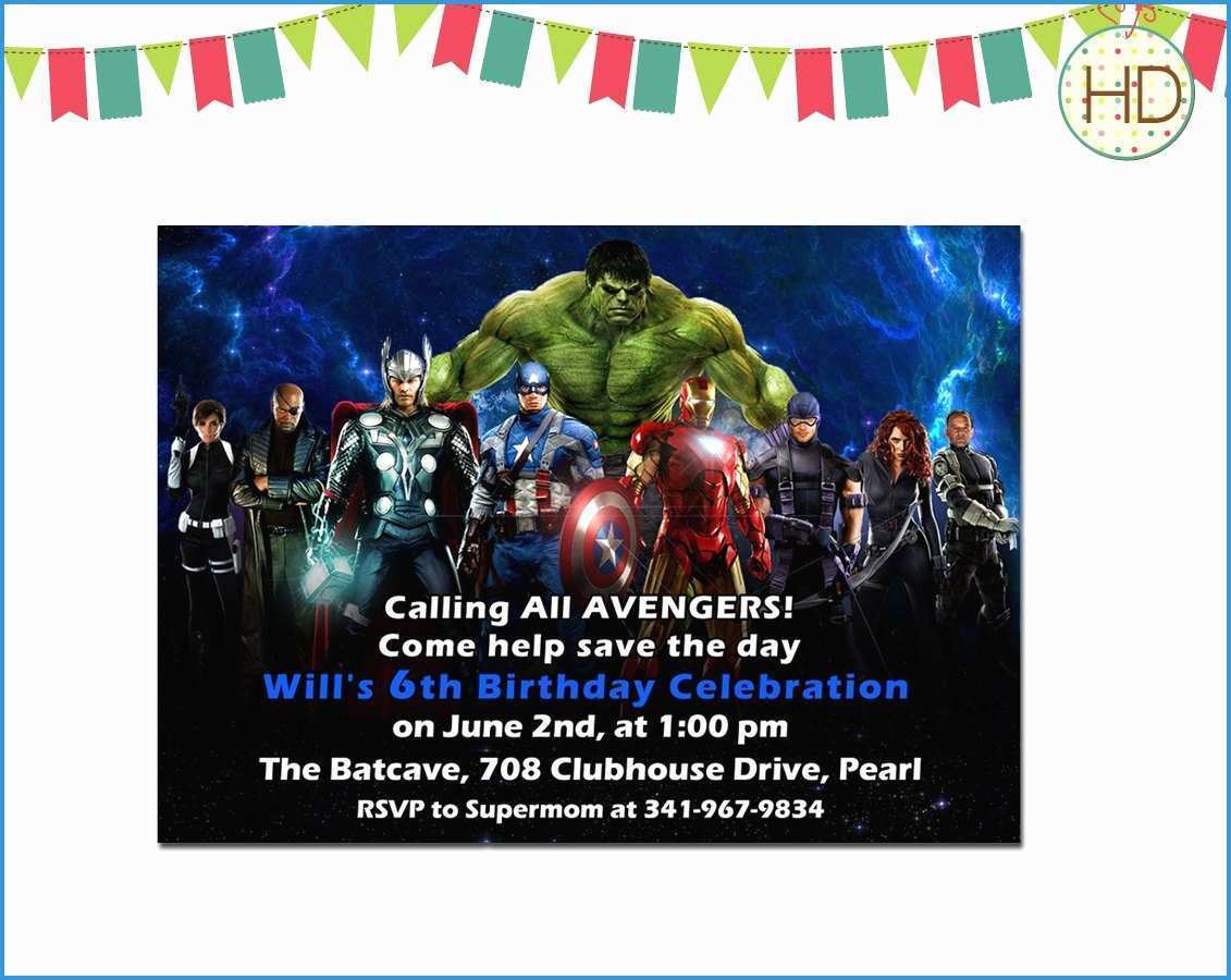 89 How To Create Avengers Birthday Invitation Template Formating by Avengers Birthday Invitation Template