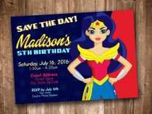 89 How To Create Wonder Woman Birthday Invitation Template Free Formating by Wonder Woman Birthday Invitation Template Free