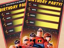 89 Visiting Incredibles Birthday Invitation Template For Free for Incredibles Birthday Invitation Template