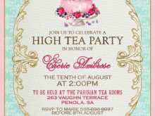 90 Best Vintage Tea Party Invitation Template for Ms Word by Vintage Tea Party Invitation Template