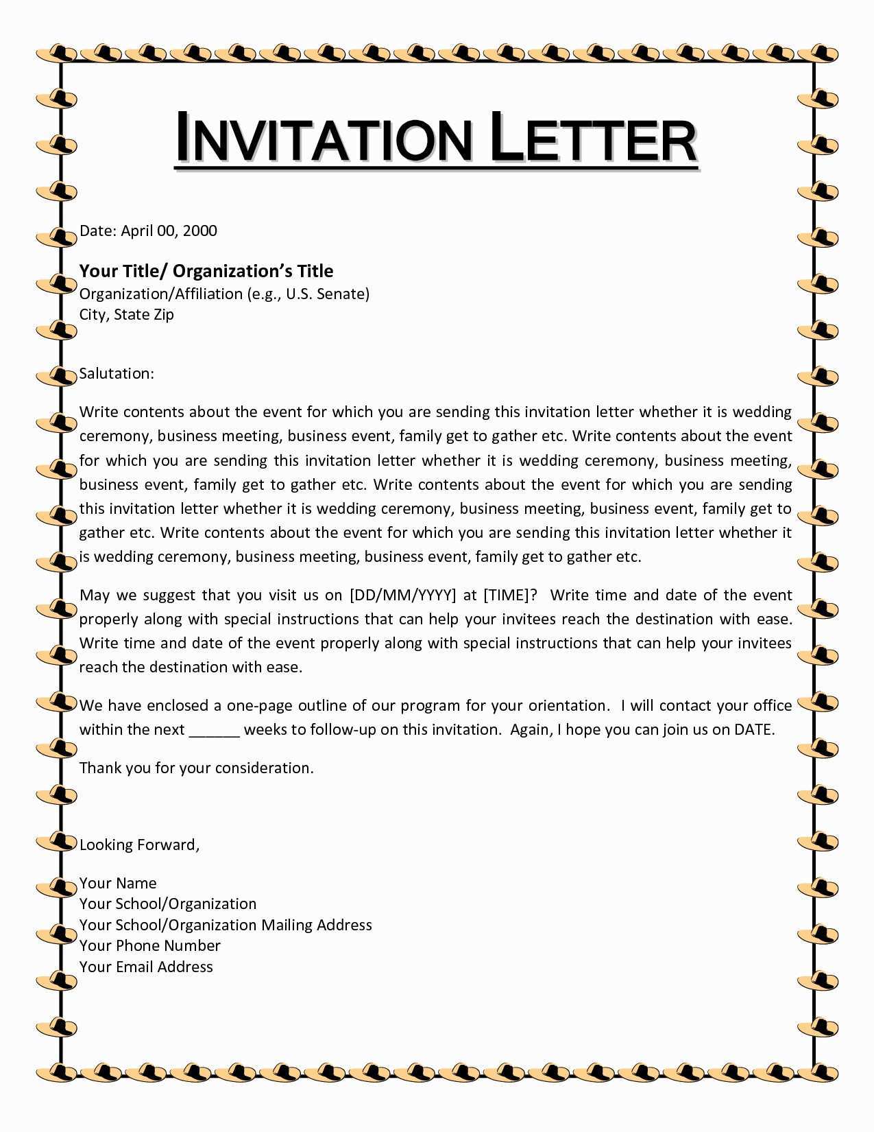90 Blank Dinner Invitation Letter Template Formating with Dinner Invitation Letter Template