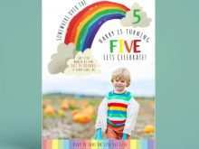 90 Creative Birthday Invitation Template Rainbow Layouts with Birthday Invitation Template Rainbow