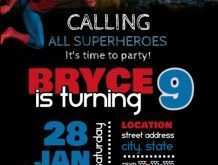 90 Customize Our Free Spiderman Birthday Invitation Template For Free with Spiderman Birthday Invitation Template