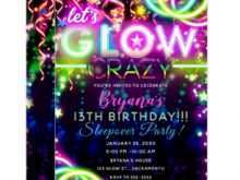 90 Format Glow In The Dark Party Invitation Template Free in Photoshop by Glow In The Dark Party Invitation Template Free