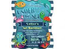 90 Free Printable Under The Sea Birthday Party Invitation Template For Free with Under The Sea Birthday Party Invitation Template