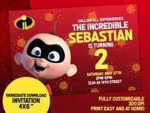 90 Printable Incredibles Birthday Invitation Template With Stunning Design by Incredibles Birthday Invitation Template