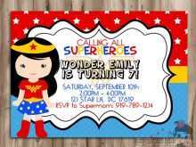 91 Creating Wonder Woman Birthday Invitation Template Free Photo with Wonder Woman Birthday Invitation Template Free