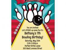 91 Customize Bowling Party Invitation Template Free Maker by Bowling Party Invitation Template Free