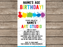 91 Free Paint Party Invitation Template Free Now by Paint Party Invitation Template Free
