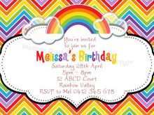 91 Online Rainbow Birthday Invitation Template for Ms Word for Rainbow Birthday Invitation Template