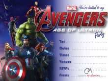 91 Printable Avengers Birthday Invitation Template Now for Avengers Birthday Invitation Template