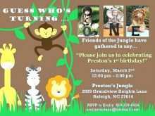 91 Printable Jungle Theme Birthday Invitation Template Online PSD File with Jungle Theme Birthday Invitation Template Online