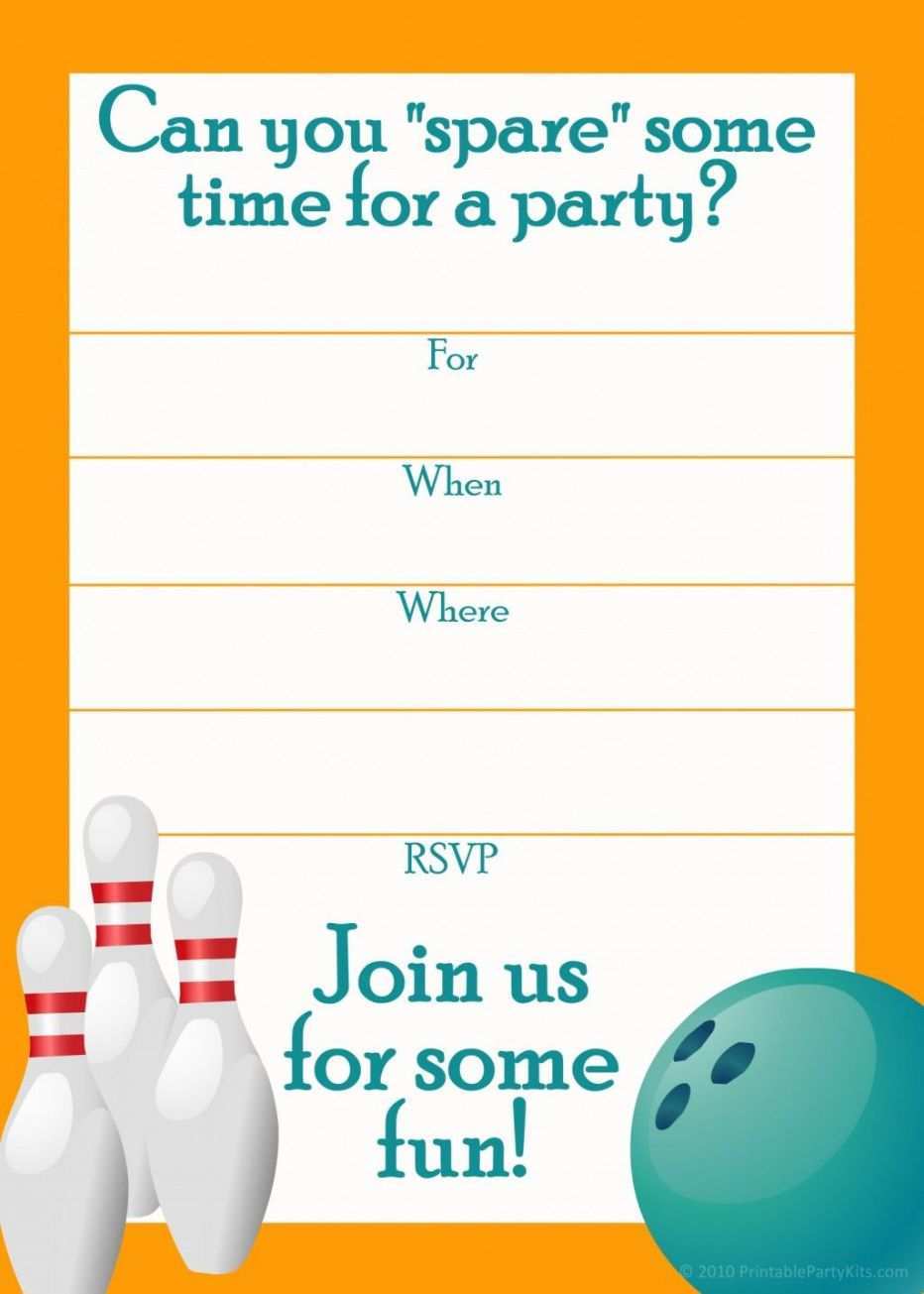 91 Report Bowling Party Invitation Template Free in Word for Bowling Party Invitation Template Free