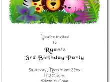 91 Standard Jungle Theme Birthday Invitation Template Online For Free for Jungle Theme Birthday Invitation Template Online