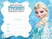 91 The Best Frozen Invitation Blank Template for Ms Word with Frozen Invitation Blank Template