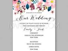 91 Visiting Peony Wedding Invitation Template For Free for Peony Wedding Invitation Template