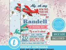 92 Adding Airplane Birthday Invitation Template for Ms Word by Airplane Birthday Invitation Template